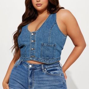 Fashion Nova Denim vest top
